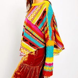 FP CARES DECEMBER SKIES MULTICOLORED PONCHO
